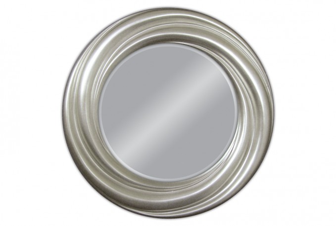 SVERRE - 68X68CM RUND SILVERLACKAD SPEGEL