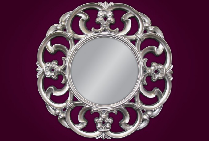 LOVIS - 100X100CM RUND SPEGEL I SILVER