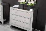 AXIA - 91X81CM SIDEBOARD/SKÄNK I SPEGELGLAS M. KRISTALLSTENAR