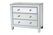 AXIA - 91X81CM SIDEBOARD/SKÄNK I SPEGELGLAS M. KRISTALLSTENAR