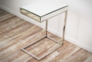 EDLA - 47X57CM SOFF/SIDOBORD I SILVER/SPEGELGLAS