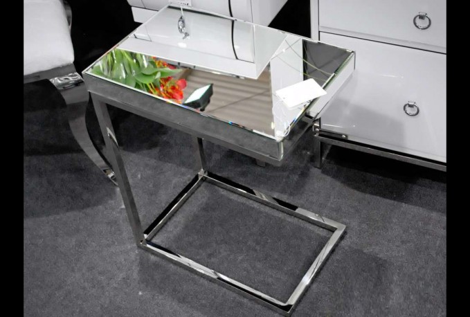 EDLA - 47X57CM SOFF/SIDOBORD I SILVER/SPEGELGLAS