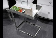 EDLA - 47X57CM SOFF/SIDOBORD I SILVER/SPEGELGLAS
