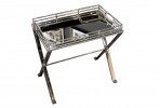LONE - 57X55CM SIDOBORD/SOFFBORD I SILVER/TRANSPARENT GLAS