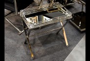 LONE - 57X55CM SIDOBORD/SOFFBORD I SILVER/TRANSPARENT GLAS