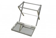 LONE - 57X55CM SIDOBORD/SOFFBORD I SILVER/TRANSPARENT GLAS
