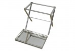 LONE - 57X55CM SIDOBORD/SOFFBORD I SILVER/TRANSPARENT GLAS