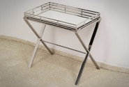 LONE - 57X55CM SIDOBORD/SOFFBORD I SILVER/TRANSPARENT GLAS
