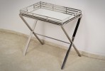 LONE - 57X55CM SIDOBORD/SOFFBORD I SILVER/TRANSPARENT GLAS