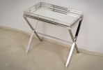 LONE - 57X55CM SIDOBORD/SOFFBORD I SILVER/TRANSPARENT GLAS