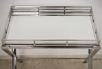 LONE - 57X55CM SIDOBORD/SOFFBORD I SILVER/TRANSPARENT GLAS