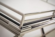 LONE - 57X55CM SIDOBORD/SOFFBORD I SILVER/TRANSPARENT GLAS