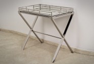 LONE - 57X55CM SIDOBORD/SOFFBORD I SILVER/TRANSPARENT GLAS