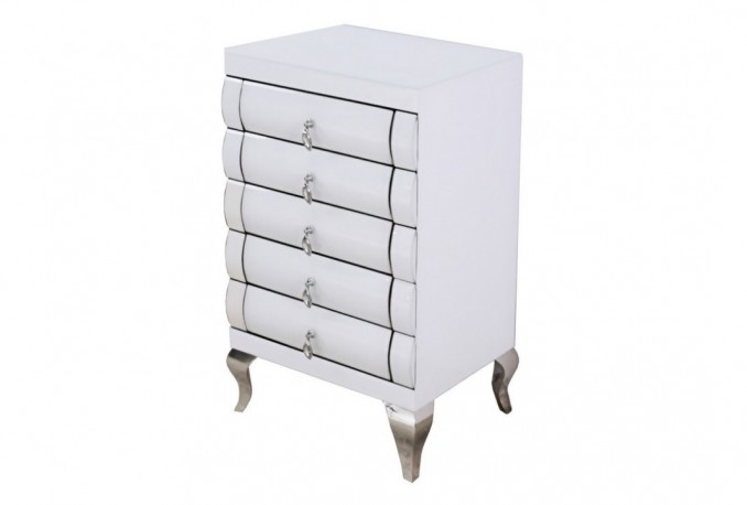 SIGGE - 51X88CM SIDEBOARD/SKÄNK I VITT FASAD GLAS