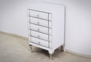 SIGGE - 51X88CM SIDEBOARD/SKÄNK I VITT FASAD GLAS