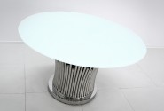 MYRA - Ø130CM MATBORD I SILVER/HÄRDAT GLAS