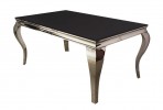 LUIS - 200X100CM MATBORD I SILVER/SVART GLAS
