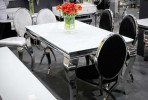 LUIS - 150X90CM MATBORD SILVER/FROSTAT GLAS