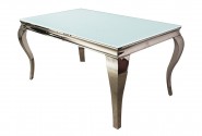 LUIS - 150X90CM MATBORD SILVER/FROSTAT GLAS