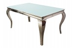 LUIS - 150X90CM MATBORD SILVER/FROSTAT GLAS