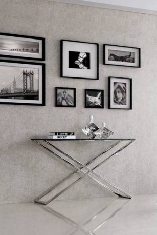TABO - 120CM SMINKBORD/KONSOLBORD I SILVER