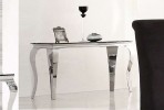 LUIS - 160CM SMINK/KONSOLBORD I SILVER/SVART GLAS