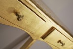 ALINO - 120CM SMINKBORD I GULD