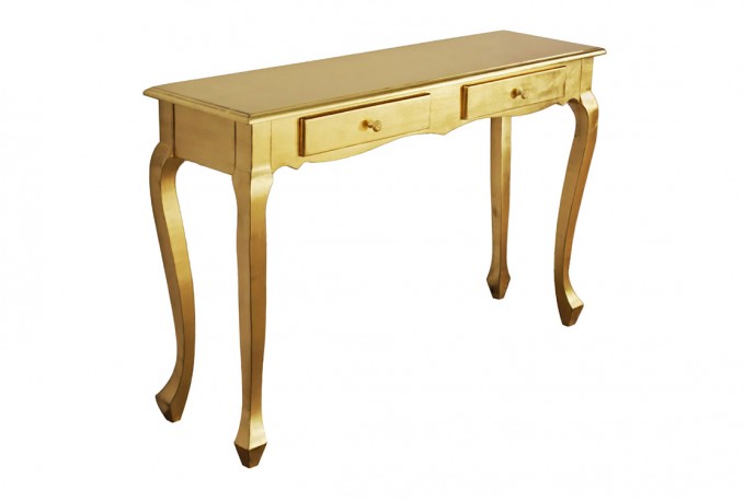 ALINO - 120CM SMINKBORD I GULD