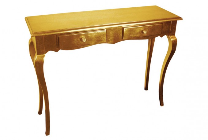 ALINO - 105CM SMINKBORD I GULD