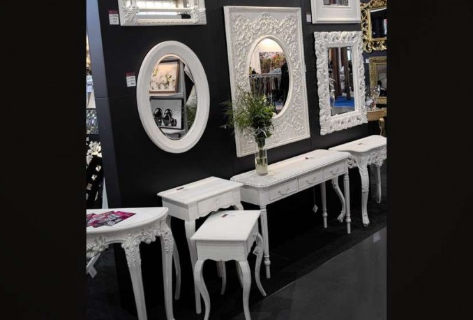 MASARRA - 120CM VITLACKAT SMINKBORD