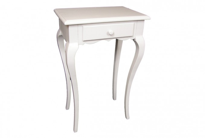 ALINO - 51X35CM SIDOBORD I VITT