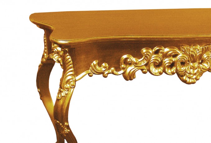 FIRENZE - 130CM SMINKBORD I GULD 