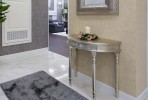 IMONI - 80CM HALVRUNT BORD I SILVER
