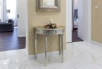 IMONI - 80CM HALVRUNT BORD I SILVER