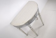 IMONI - 80CM HALVRUNT BORD I SILVER
