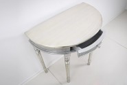 IMONI - 80CM HALVRUNT BORD I SILVER