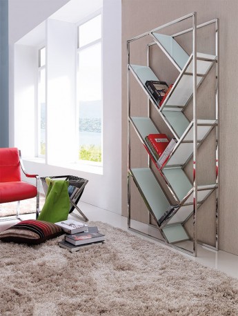 ALAWI - 90X180CM HYLLA I ROSTFRITT STÅL/TEMPERERAT GLAS