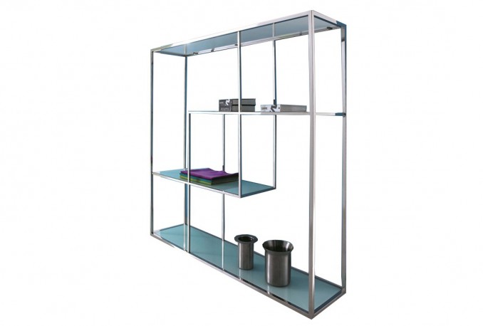 ALAWI - 159X159CM HYLLA I ROSTFRITT STÅL/TEMPERERAT GLAS