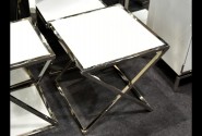 TABO - 50X50CM SOFF/SIDOBORD I SILVER/TRANSPARENT