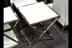 TABO - 50X50CM SOFF/SIDOBORD I SILVER/TRANSPARENT