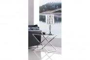 TABO - 50X50CM SOFF/SIDOBORD I SILVER/SVART