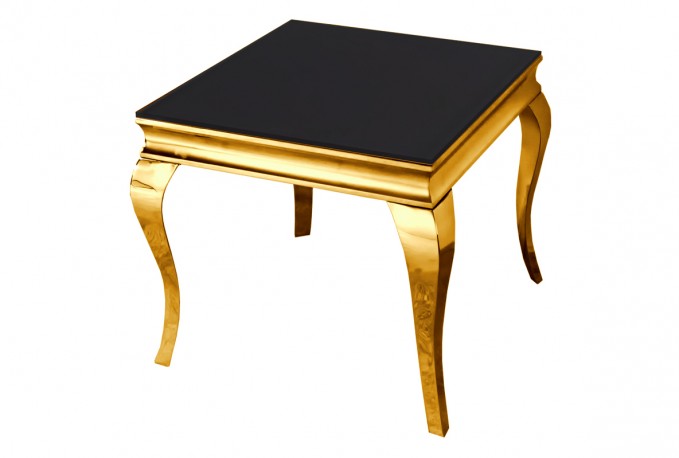 LUIS - 60X50CM SOFFBORD I GULD/SVART GLAS
