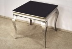 LUIS - 60X50CM SOFFBORD I SILVER/SVART GLAS