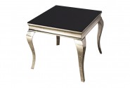 LUIS - 60X50CM SOFFBORD I SILVER/SVART GLAS