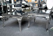 LUIS - 60X50CM SOFFBORD I SILVER/SVART GLAS