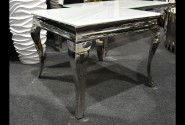 LUIS - 60X50CM SOFFBORD I SILVER/VITT GLAS