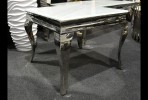 LUIS - 60X50CM SOFFBORD I SILVER/VITT GLAS