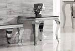 LUIS - 60X60CM SOFFBORD I SILVER/SVART GLAS