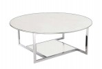 MILOU - Ø110CM SOFFBORD I VITT GLAS