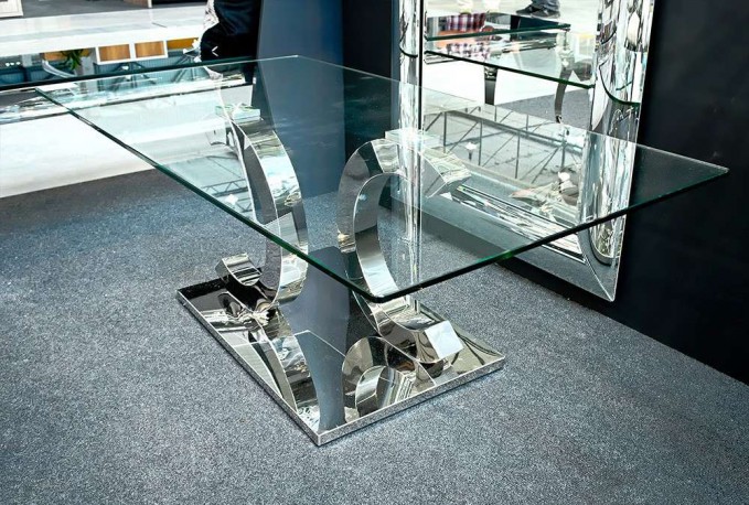 EIRA - 130CM SOFFBORD I TEMPERERAT GLAS